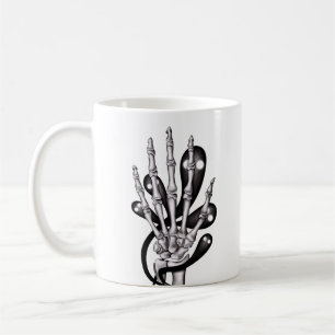 Goth Anatomy Skeleton Hand Spooky Ghosts Kaffeetasse