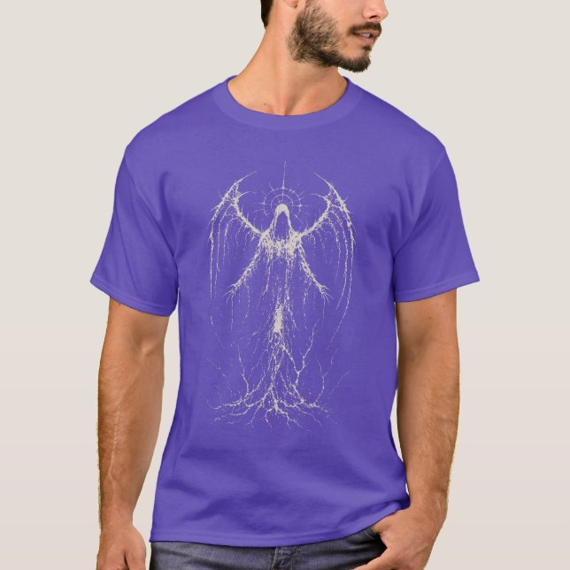 Goth Angel Cyber Sigil Fallen Wings Alt Alternativ T-Shirt (Vorderseite)