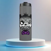 Goth Asexual Prilag Flag farbiger Bär