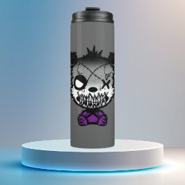 Goth Asexual Prilag Flag farbiger Bär Thermosbecher