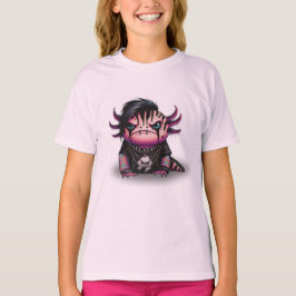 Goth Axolotl T - Shirt für Kinder