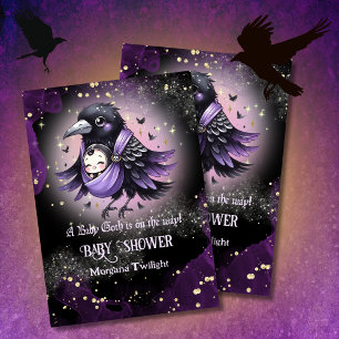 Goth Baby Boy Girl geliefert von Crow Moonlight Einladung