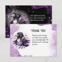 Goth Baby Garçon fille douche violet noir Merci