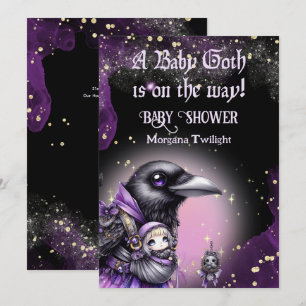 Goth Baby Girl geliefert von Crow Moonlight Einladung