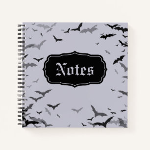Goth Bats Lavendel und Black Notebook Notizbuch