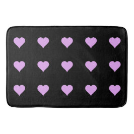 Goth Black and Pink Heart Design Badematte