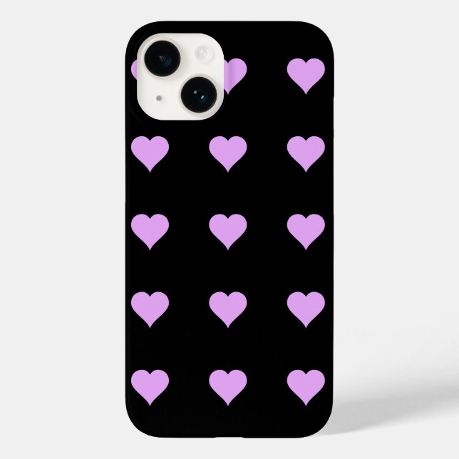 Goth Black and Pink Heart Design Case-Mate iPhone Hülle (Rückseite)
