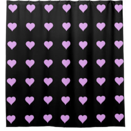 Goth Black and Pink Heart Design Duschvorhang
