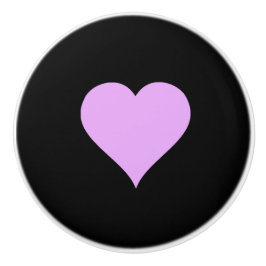 Goth Black and Pink Heart Design Keramikknauf