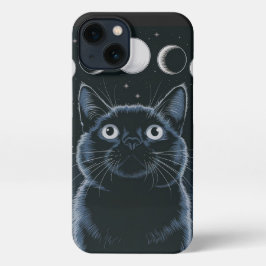 Goth Black Cat, Goth Gift, Hexenhour Black Cat iPhone Hülle