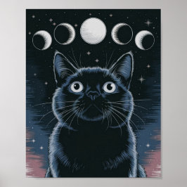 Goth Black Cat, Witzhour Black Cat Poster