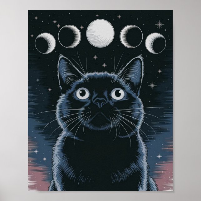 Goth Black Cat, Witzhour Black Cat Poster (Vorne)