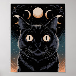 Goth Black Cat, Witzhour Black Cat Poster