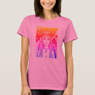 GOTH BLACK MEER MERMAID, FANTASY T - SHIRT Rainbow
