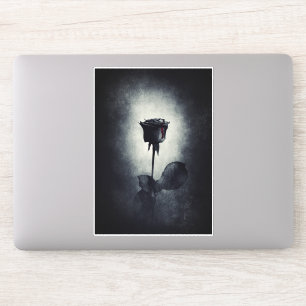 Goth Black Rose Dripping Blood Macabre Aufkleber