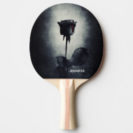Goth Black Rose Dripping Blood Macabre Tischtennis Schläger