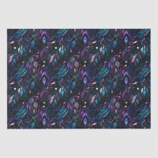Goth Boho Glitzer Pattern Tissue Paper Seidenpapier (Vorderseite)