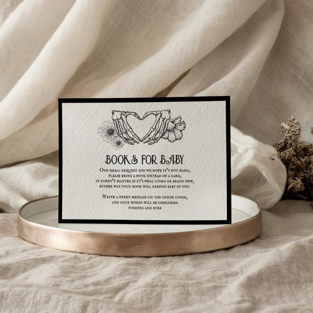 Goth Books for Baby Shooting Skull & Blume Begleitkarte (Von Creator hochgeladen)