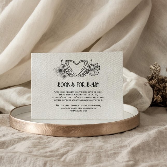 Goth Books for Baby Shooting Skull & Blume Begleitkarte (Von Creator hochgeladen)