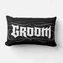 Goth Bride Groom Zusammen Lettern Tattoo Modern Lendenkissen