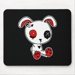 Goth Bunny Lazy Halloween Kostüm Beängstigend Goth Mousepad