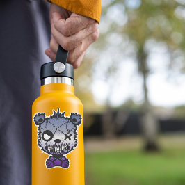 Goth Butch Lesbian Pride Flag farbiger Bär Aufkleber