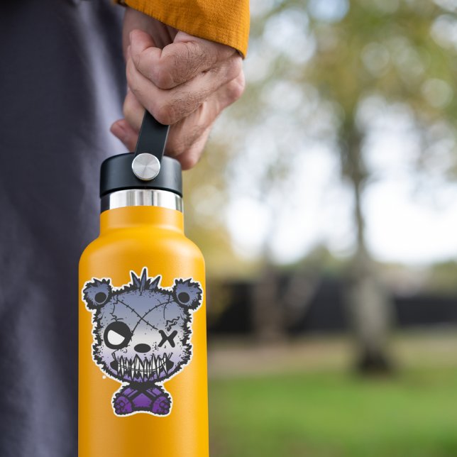 Goth Butch Lesbian Pride Flag farbiger Bär Aufkleber (Von Creator hochgeladen)