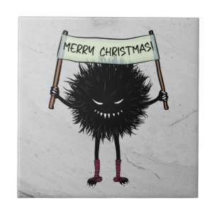 Goth Christmas Character Evil Bug Fliese