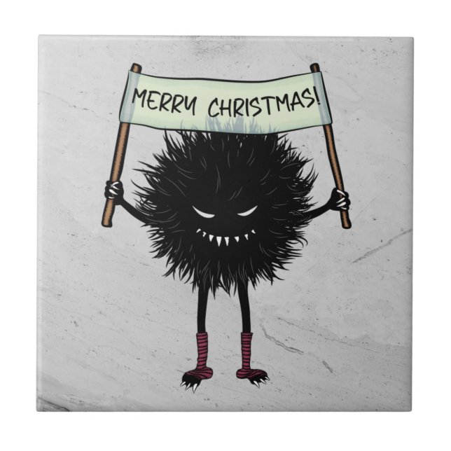 Goth Christmas Character Evil Bug Fliese (Vorderseite)