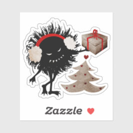 Goth Christmas Character Evil Bug Sticker