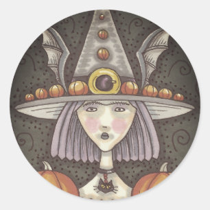 GOTH CITROUILLE WITCH HALLOWEEN STICKERS SHEET Coe