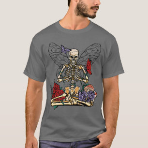 Goth Cotattcore Dunkle Cottagegore Skelettfairy F T-Shirt