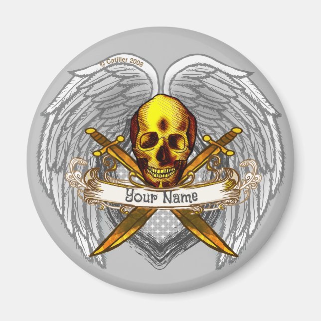 Goth crâne Pirate Magnet (Devant)