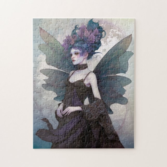 Goth Dark Fairy Girl Fantasy Art (Vertikal)