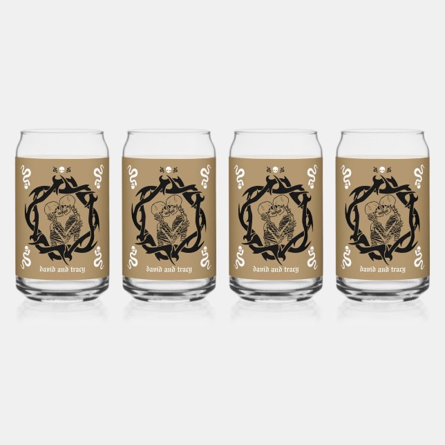 Goth Dark Romantic Lovers Gift Dosenglas (Vorderseite)