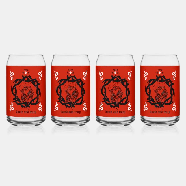 Goth Dark Romantic Lovers Gift Dosenglas (Vorderseite)