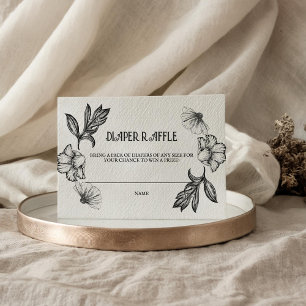 Goth Diaper Raffle Baby Dusche Tattoo Blume Rock Begleitkarte