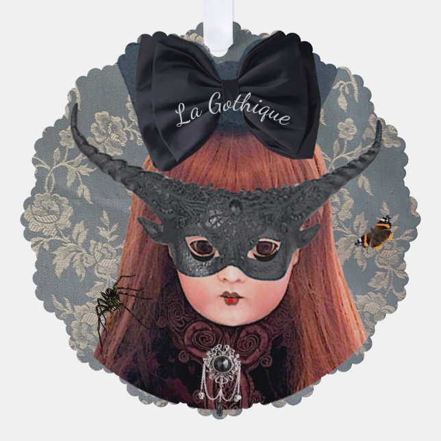 Goth Doll Ornament Card Karte (Vorderseite)