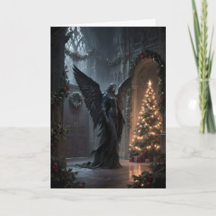 Goth Engel am Weihnachtstag Feiertagskarte