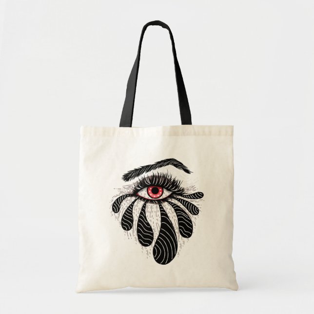 Goth Eye Ink Zeichnend Tattoo Art Tragetasche (Vorne)