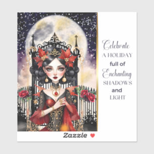 Goth Fairy Christmas verzaubern Aufkleber