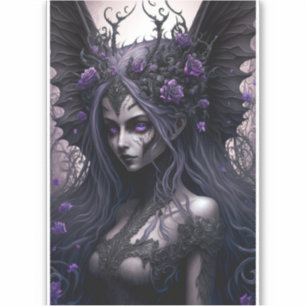 Goth Fairy Dark Fantasy Art Sticker