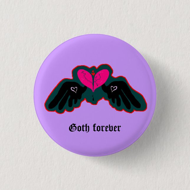 Goth Forever Mini Button (Vorderseite)