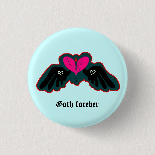 Goth Forever Mini Button (Vorderseite)