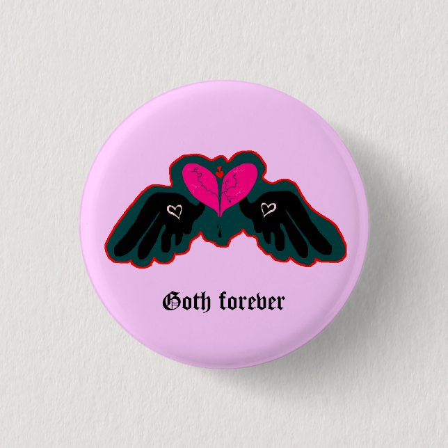 Goth Forever Mini Button (Vorderseite)