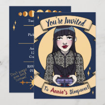 Goth Gamer Girl Sleepover Einladung