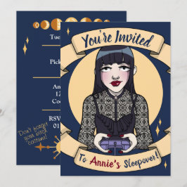 Goth Gamer Girl Sleepover Einladung