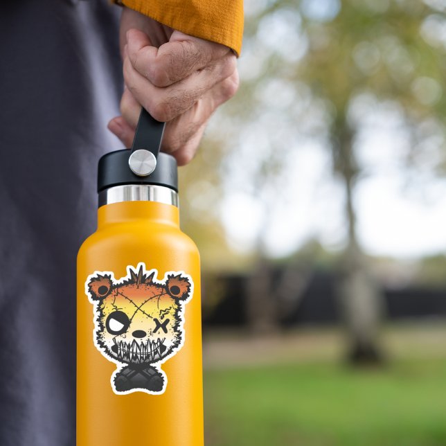 Goth Gay Bear Pride Flag farbiger Bär Aufkleber (Von Creator hochgeladen)