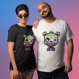 Goth Genderfade Pride Flag farbiger Bär T-Shirt