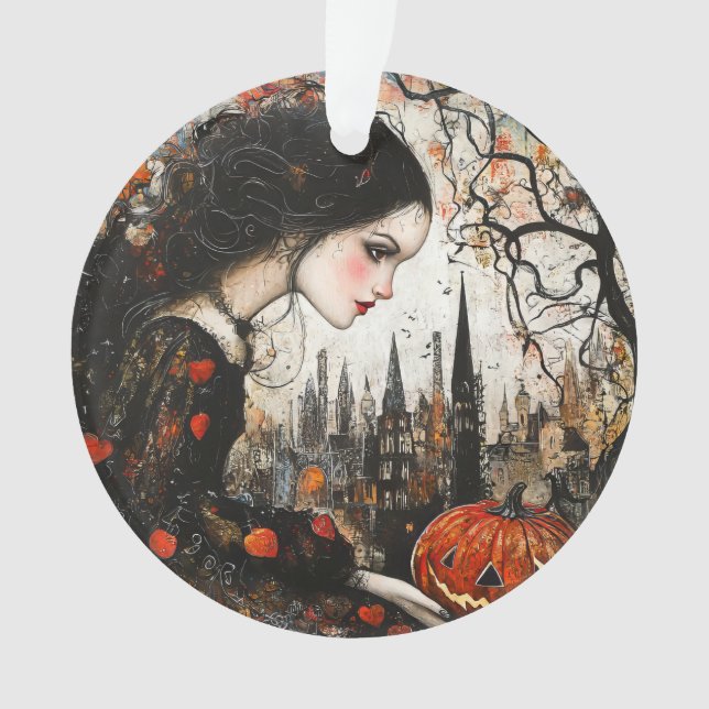 Goth Girl Ornament d'Halloween (devant)